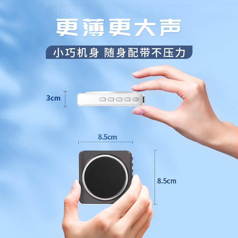 Wireless Speaker Portable Voice Amplifier with Microphone Headset Guide Microphone Teacher Bluetooth Speaker Support FM Radio