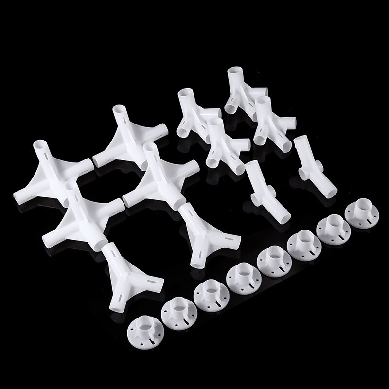Gazebo Connector Kit Tent Replacement Connector Kit For Gazebo/Awning - 25mm & 19mm Pipe Corner & Center Fittings (15pcs) Camping Repair Kit