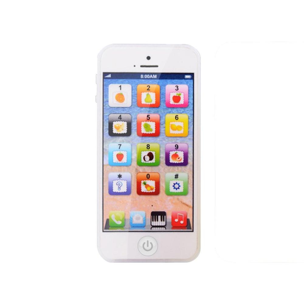 Engels Muziek Simulatie Learning Licht Speelgoed Mobiele Telefoon Verhaal Machine Vroege Onderwijs Speelgoed Mobiele Telefoon Met Usb-kabel: white