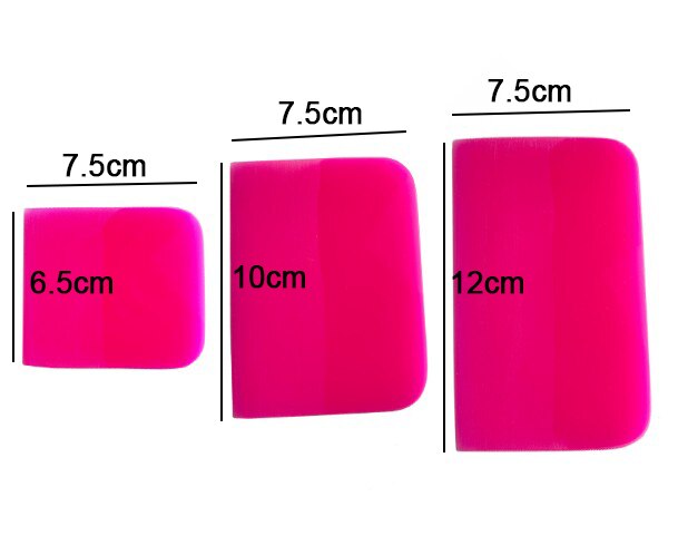 Pink skraber tpu ppf oxford skraber til bilbeklædning gennemsigtig film vinylindpakningsmaling beskyttelsesfilmværktøjer  b77 b72: 7.5cm bredde