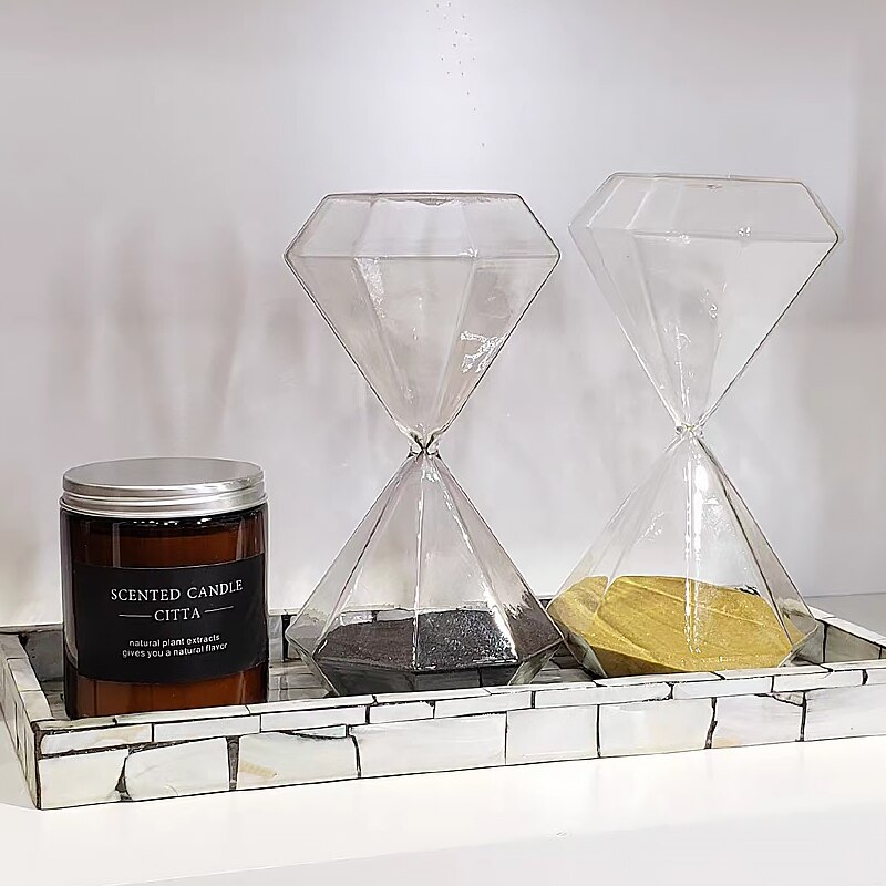 Clessidra in vetro creativo in muratura in stile nordico 30 minuti artigianato casa soggiorno scrivania decorazione accessori regali