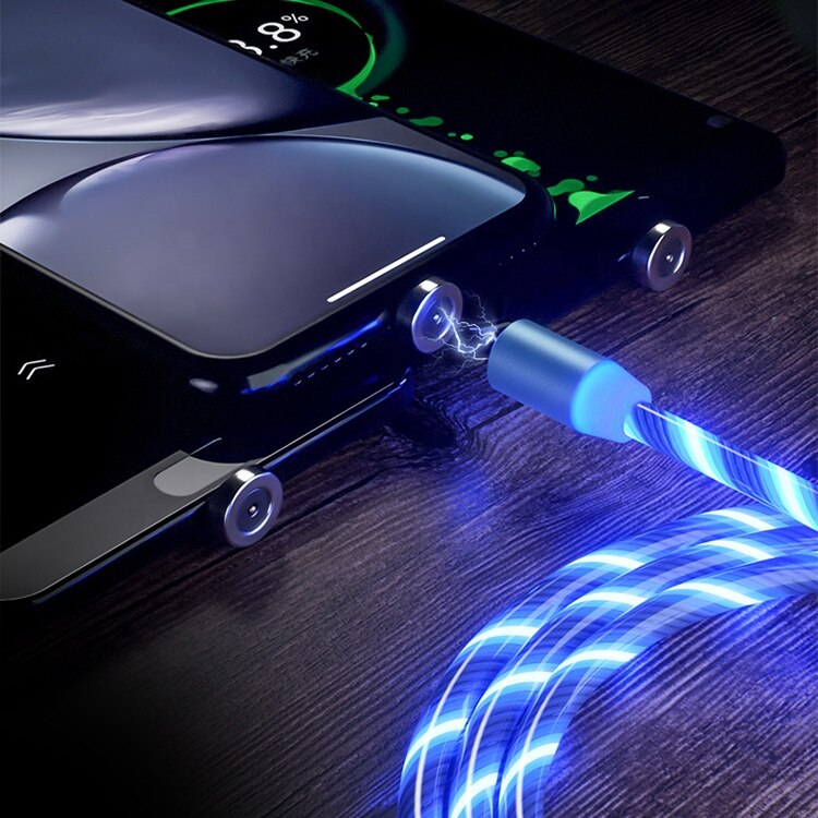 Leuchten LED Beleuchtung Schnelle Ladung Magnetische USB Typ C Kabel Magnetische Kabel USB Mikro Ladegerät Kabel Draht für iPhone Huawei samsung