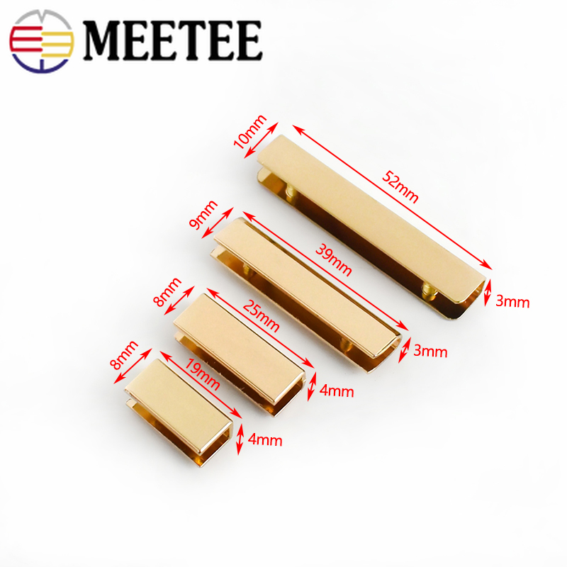 20 pz 15/20/25/32mm tessitura di metallo coda Clip borsa angolo viti bordi protezione fibbia ciondolo fai da te vite gancio accessori di chiusura