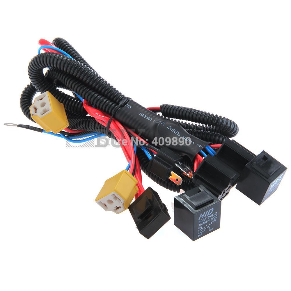 H4/9003 Headlight Booster Wire Harness Connector Relay Fuse Socket