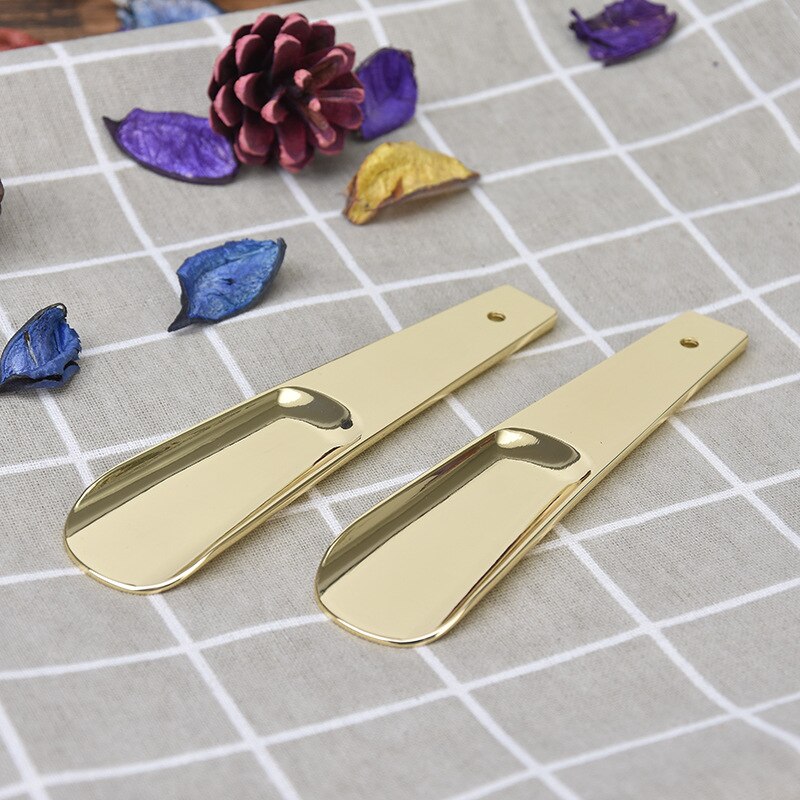 Zapatero de aleación de Zinc, alero de Color puro, Material metálico, arco portátil, Simple para el hogar, 13,8x3,5 CM,: Gold