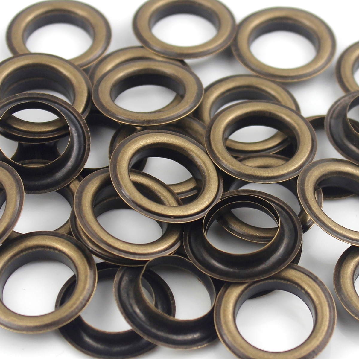 Œillets en laiton avec rondelle de 8mm, 100 ensembles, anneaux ronds pour chaussures, sac, chapeau, ceinture, #600: Bronze