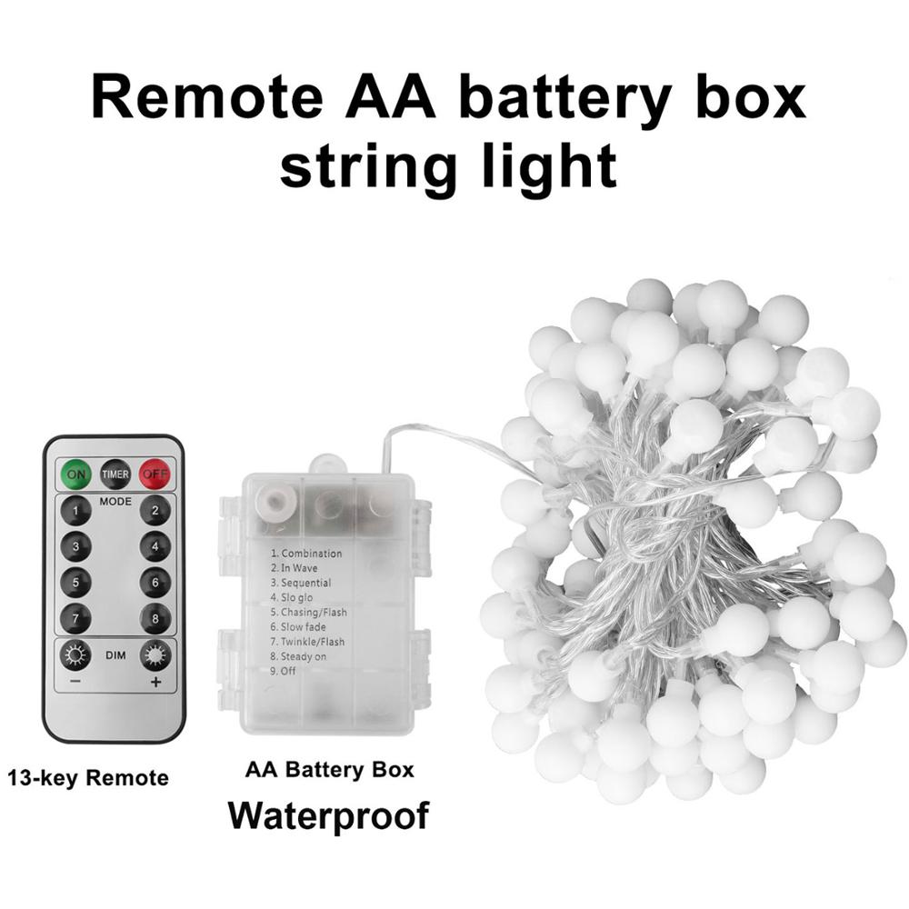 2 i 1 usb 100 ledet eventyrlys batteri års krans fjernkontroll 10m- strengs lys julepynt til hjemmet soverom: Batteridrevet