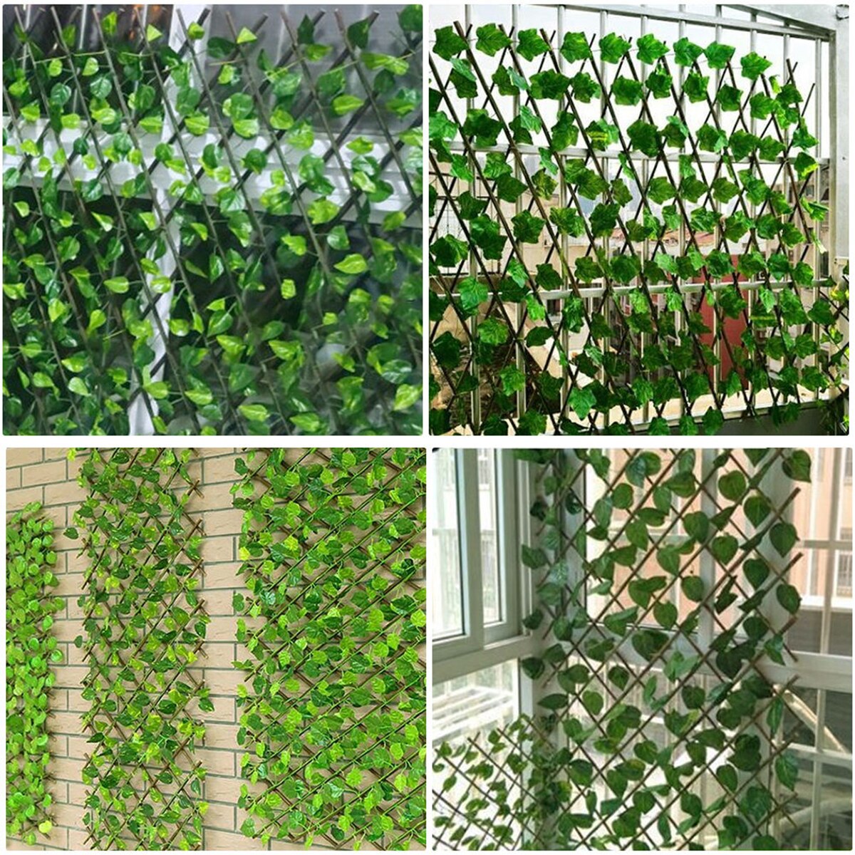 Simulation Garden Fence Environmental Protection Stretchable Decoration Green Home Balcony Wall Supermarket Restaurant Cafe