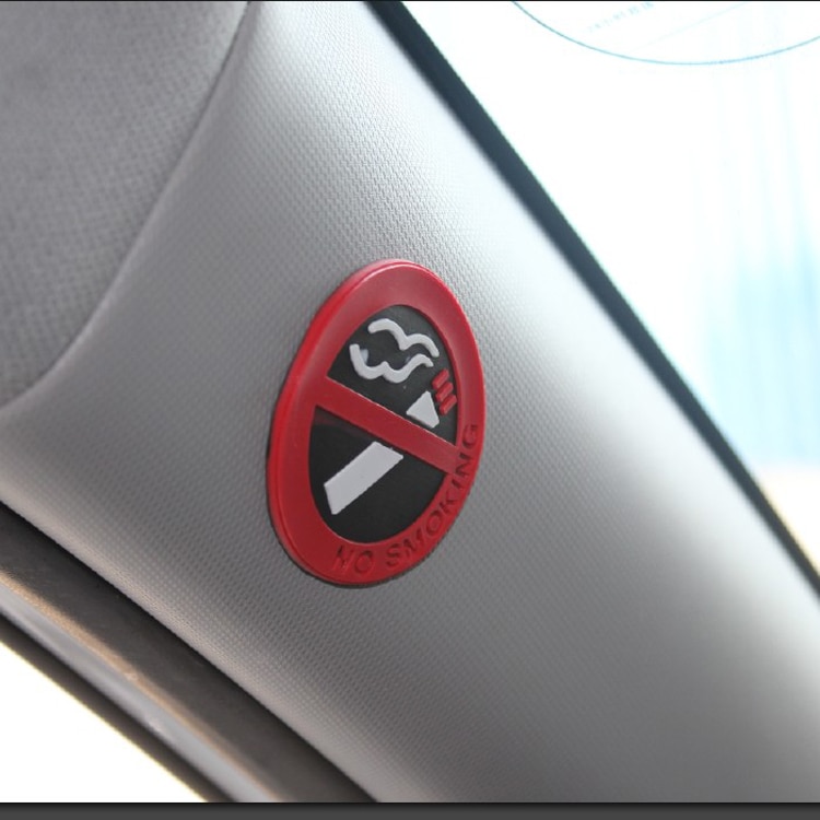 Rubber Roken Verboden Verbod Roken Waarschuwing Stickers Logo Geen Roken Auto Stickers opvallende Rood 1 stks/set