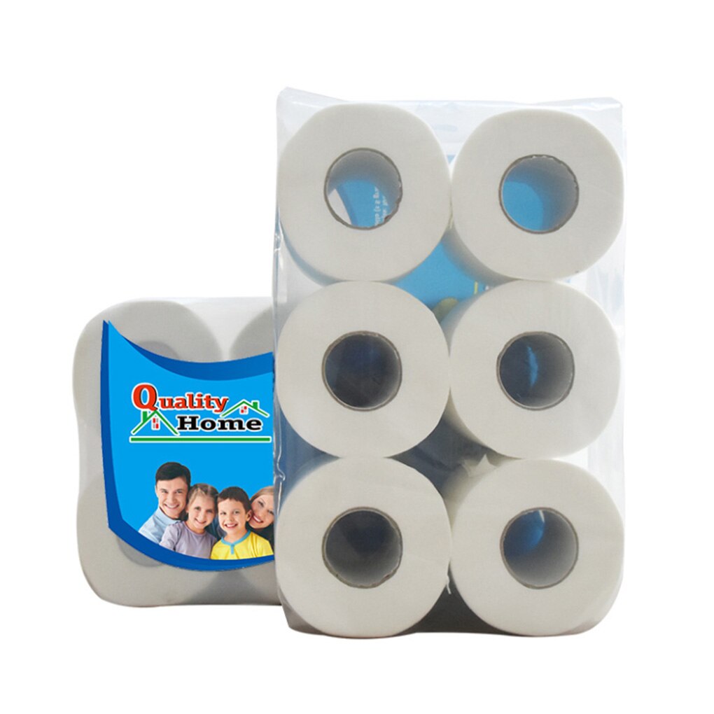 Water Absorbent Roll Toilet Paper Household Restaurant Hotel Bathroom Tissue Paper 4/6/10/12 Rolls Facial Tissue