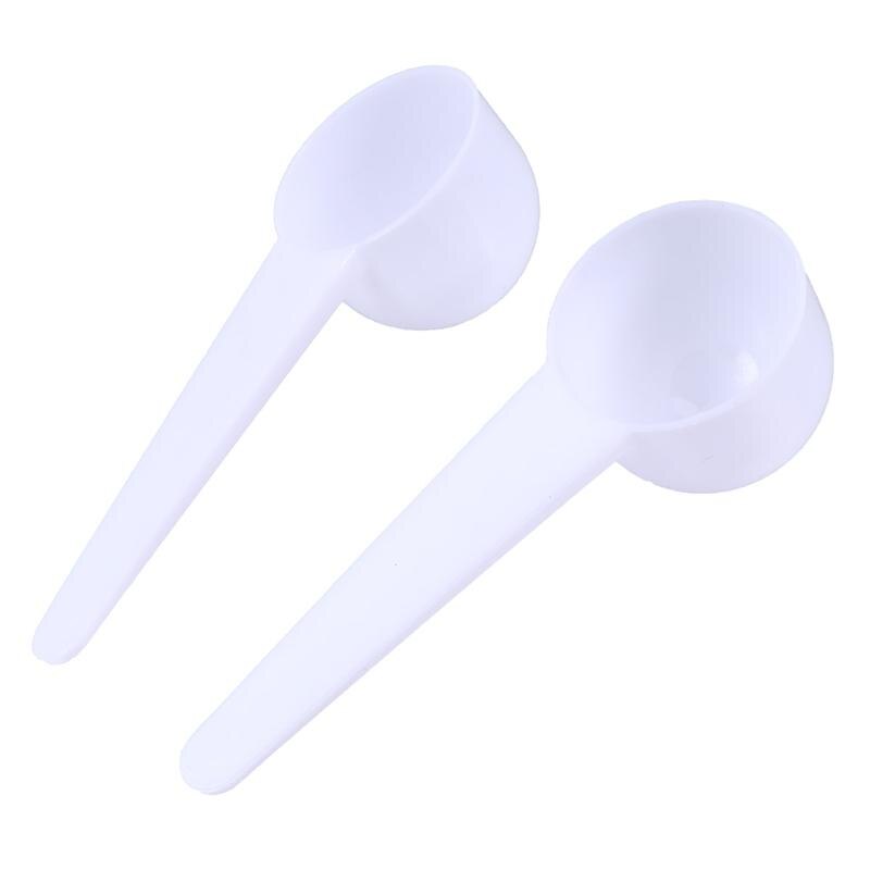 25pcs/pack 10g Plastic Round Bottom Scoop Coffee Measuring Spoon for Milk Powder Liquid Seasoning Refillable Compatible Scoops