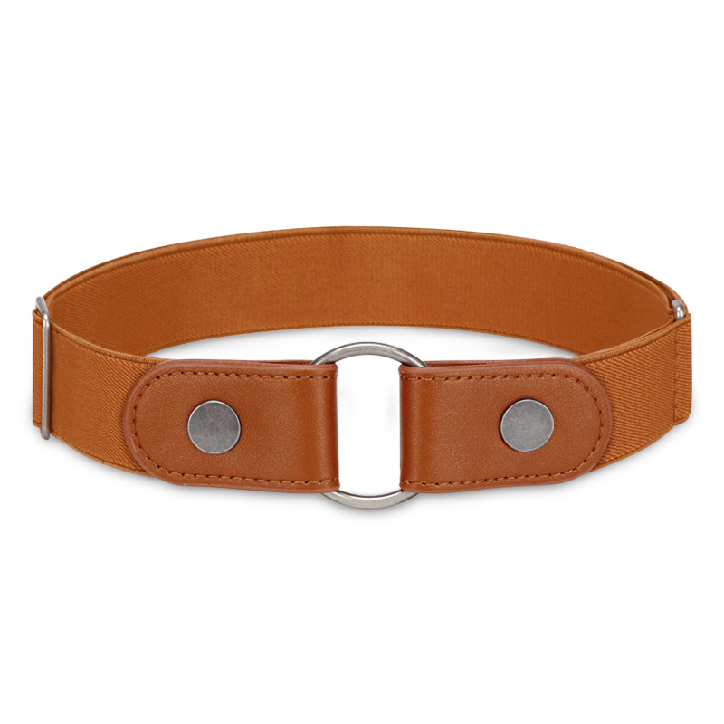 Cinturón elástico Invisible sin hebilla para mujer, pantalones vaqueros, vestido, cinturón elástico ajustable sin hebilla, No se muestra: CAMEL