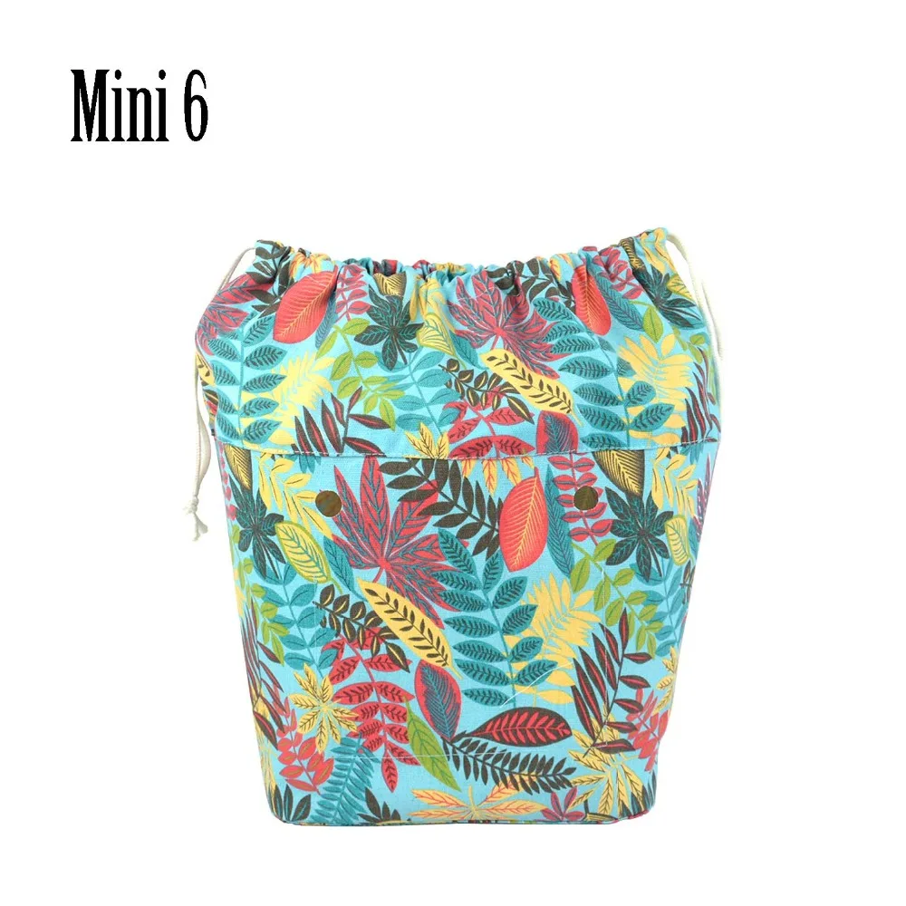 Nouvelle grande capacité classique Mini cordon coloré doublure intérieure insérer pour grand Mini Obag toile poche intérieure pour O sac
