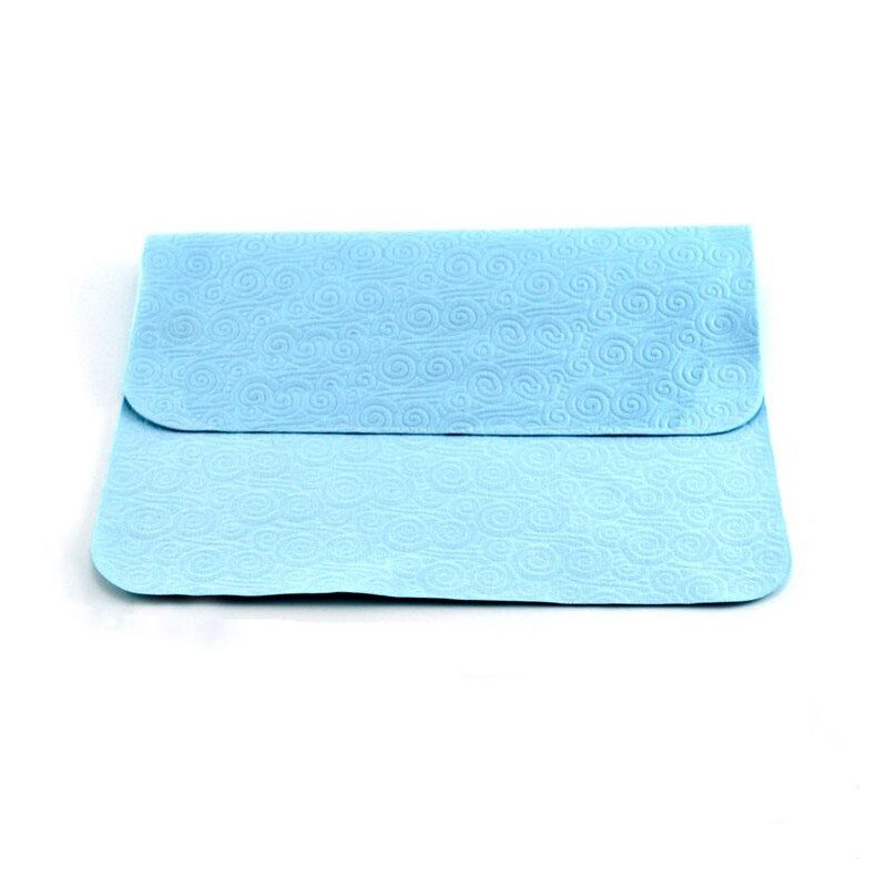 100pcs 4colors Auspicious cloud pattern blue green pink yellow glasses cloth camera cloth lens cloth cleaning cloth camera clean: Blue