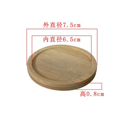 Red pottery flowerpot tray red clay tray pot holder pot base water tray round tray: Round bamboo small