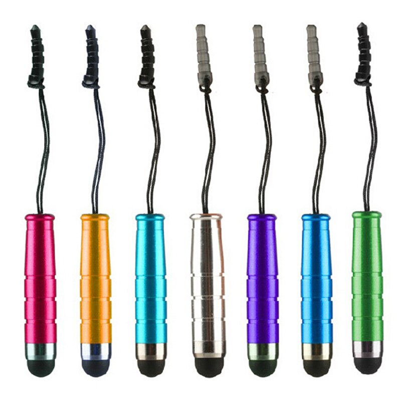 Portable 100pcs/lot Stylus Pen With Lanyard for Touch Screen Pen Mobile Phones Tablet Universal Pens Stationery Material Escolar