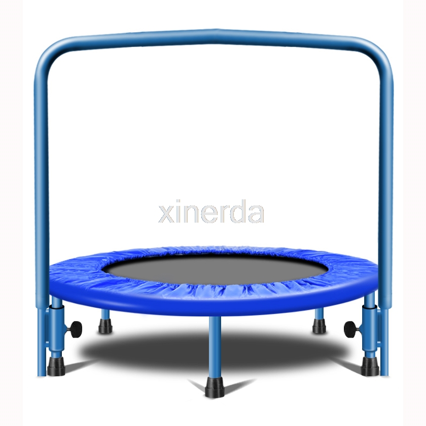 Trampolín de 91cm con barra de mango para niños y bebés, trampolín de Fitness para interiores/exteriores, rebotador, entrenador de Cardio de salto