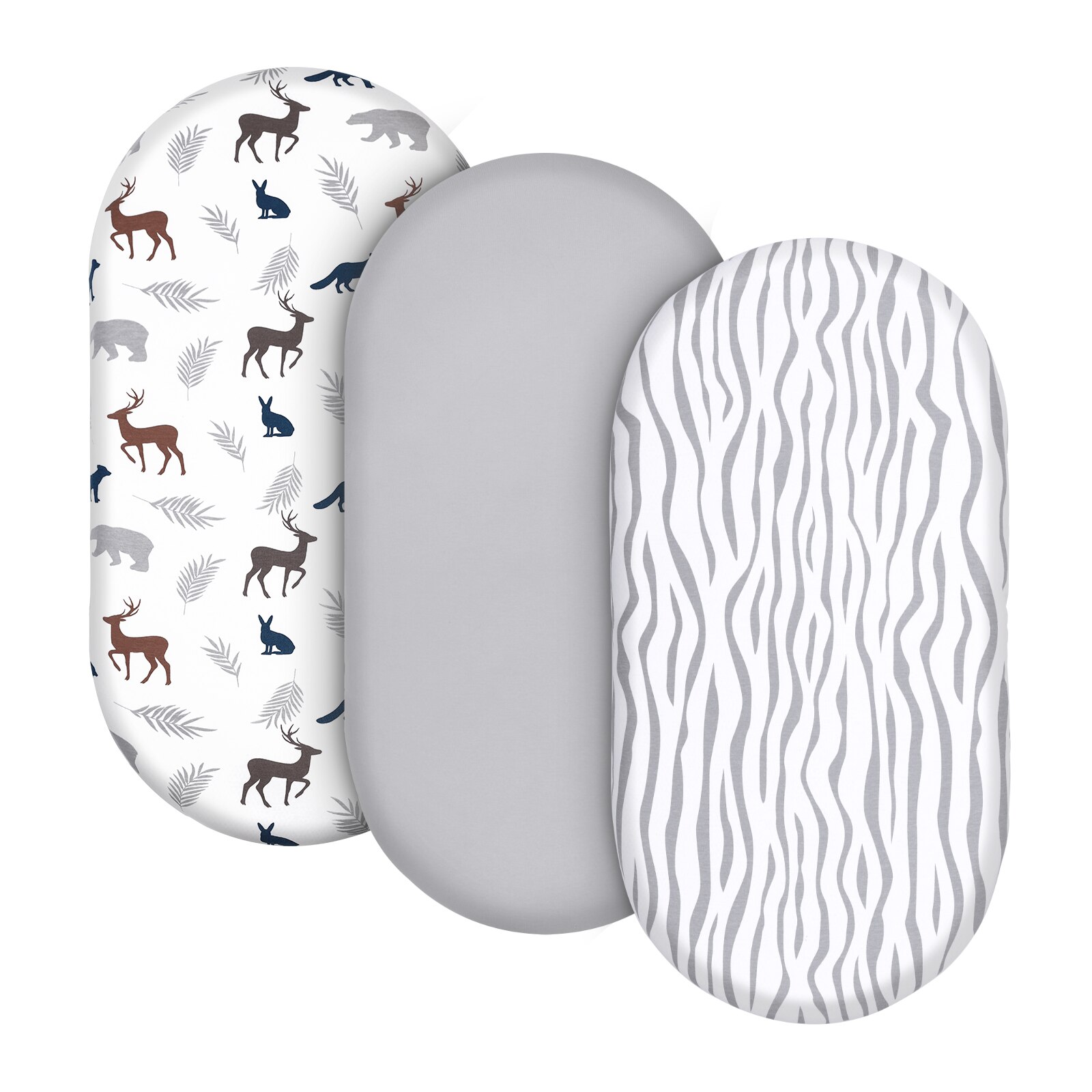 Baby-korbwiege Blatt einstellen-3 Pack Ultra Weiche dehnbar Wiege Blätter, passen für Stubenwagen Matratze Pad Abdeckung, unisex Jungen &Ampere; Mädchen: SCL30001