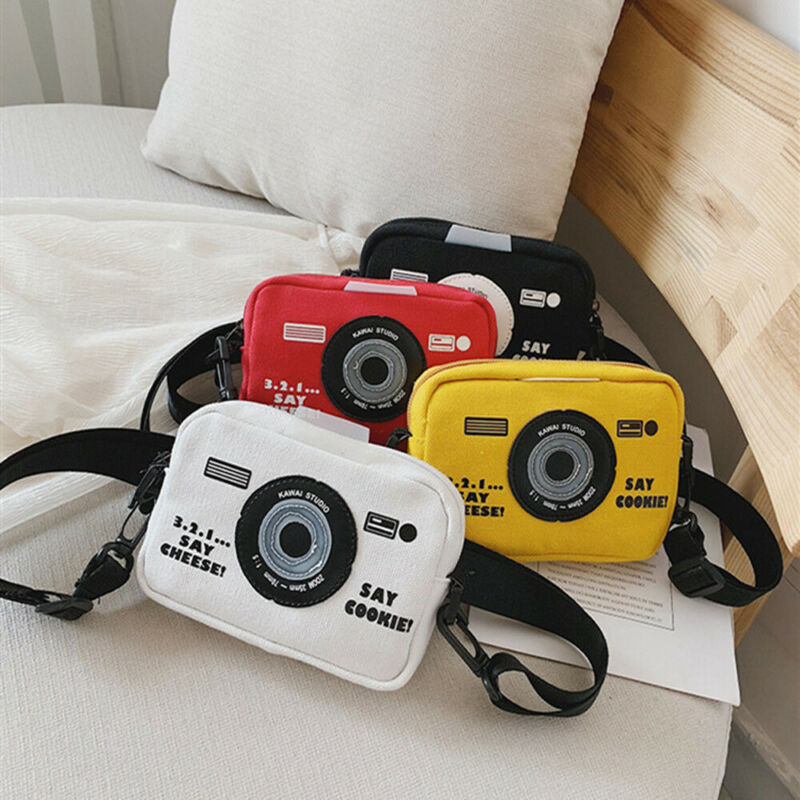 Kids Messenger Bags Camera Print Bag Wild Coin Purse Girls Accessories Bag