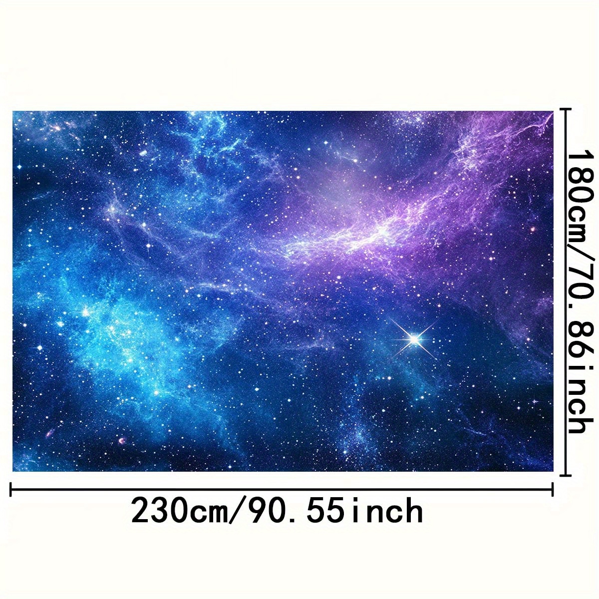 1 piece of cosmic galaxy background cloth with starry sky and nebula - vivid deep space photography background