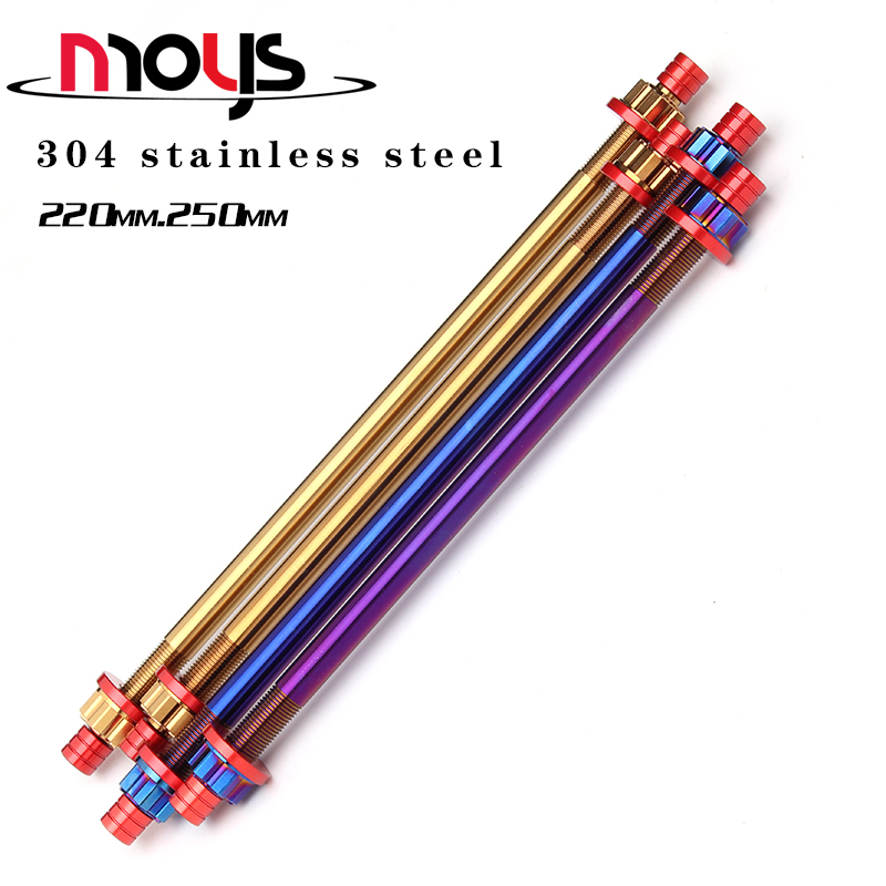 Motorcyle parts Front Rear wheel hub 250mm rainbow Axle shaft axis sleeve Fit PIT PRO Trail Dirt Bike QUAD ATV