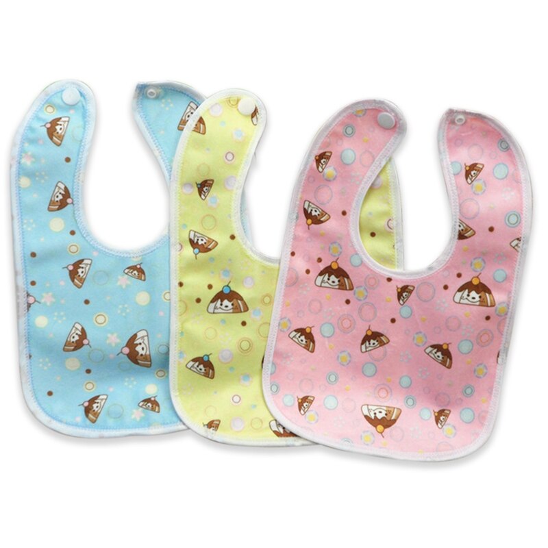 Random Style Baby Bib Velvet Waterproof Baby Care Feeding Printing Bibs Towel GXMB