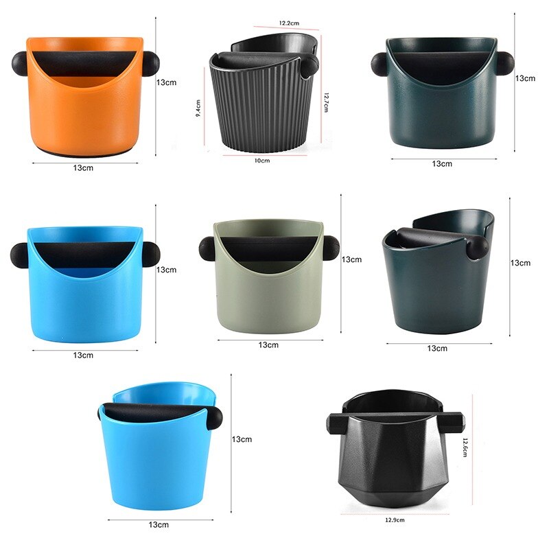 Papelera antideslizante con barra desmontable para Barista, contenedor de basura absorbente de golpes para Espresso, moler café,