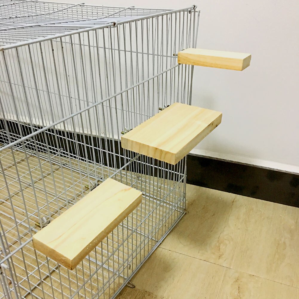 Wood Stand Platform Toy Paw Grinding Clean Cage Accessories For Parrot Hamster AUG889