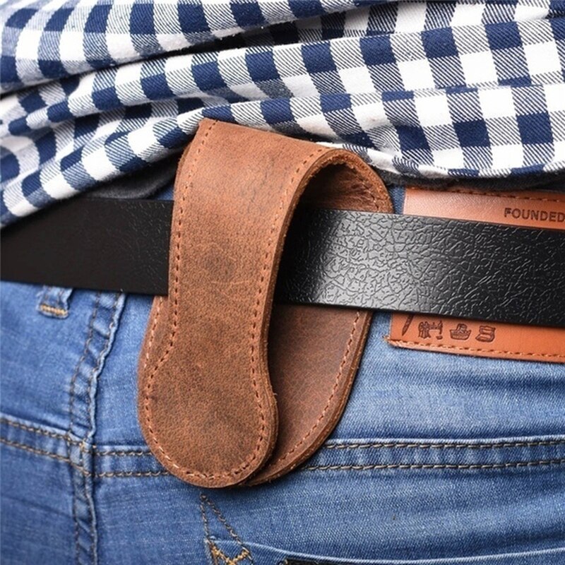 Høj læder lille møntpung mænd bærbar vintage bælte pung til mænd 3 farve