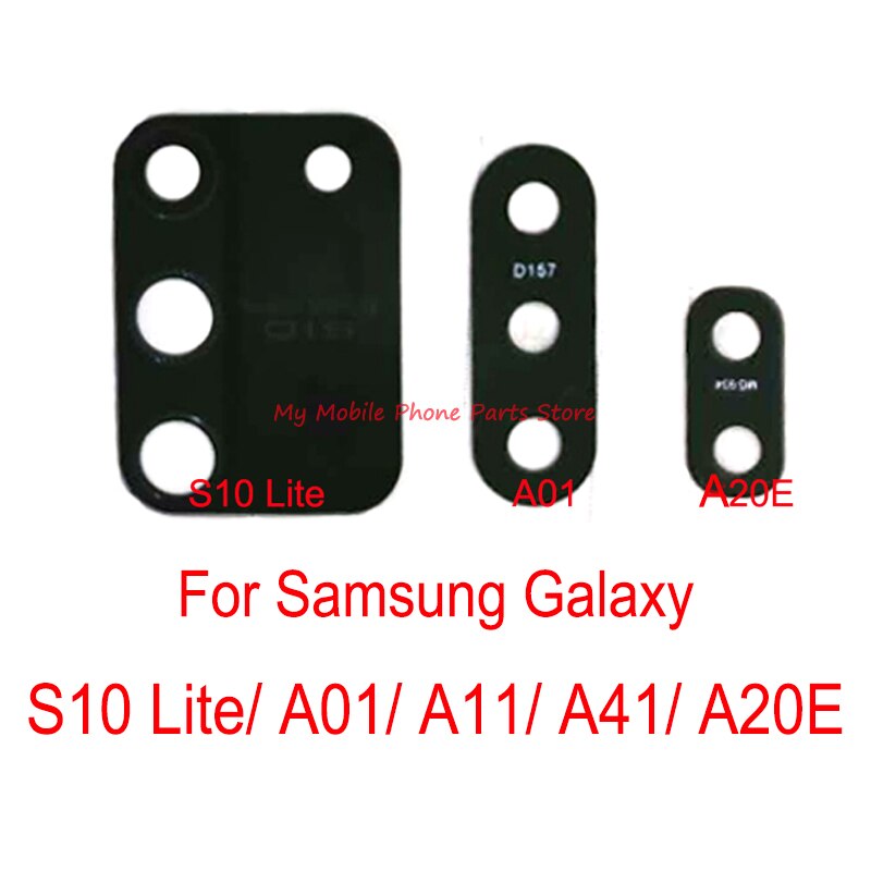 10 PCS Rear Back Camera Glass Lens For Samsung Galaxy S10 Lite A20E A01 A11 A41 Main Camera Lens Glass With Sticker Repair Part