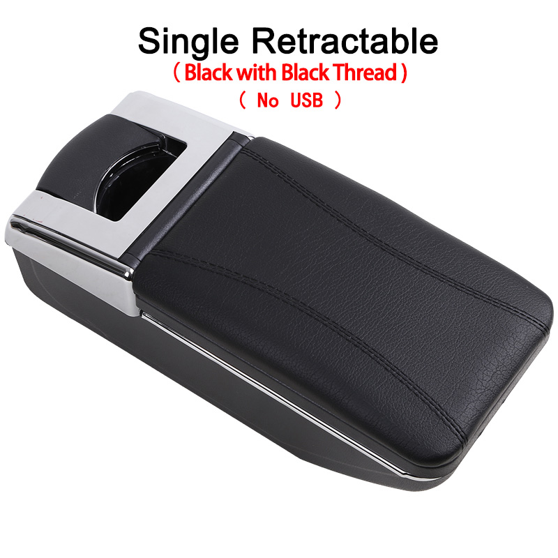 Voor Hyundai Solaris Armsteun Doos Solaris 1 Universele Auto Centrale Armsteun Opbergdoos Bekerhouder Asbak Modificatie Accessoires: Single All Black