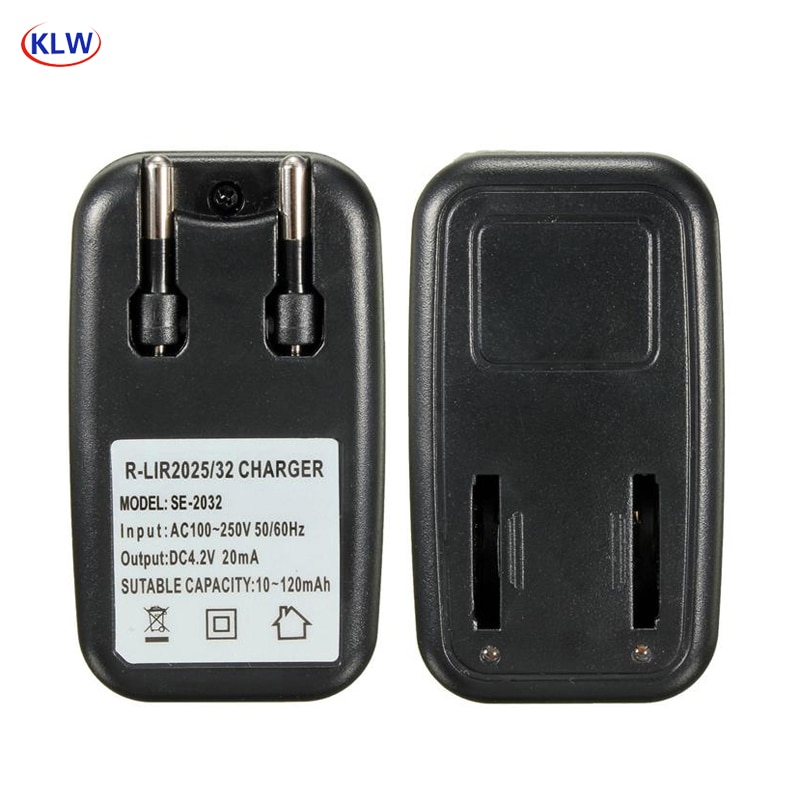 Eu Plug Ac Power Lithium 2032 2025 Batterij Oplader Adapter Voor LIR2032 LIR2025 ML2032 ML2025 CR2032 Coin Knoopcel Batterij