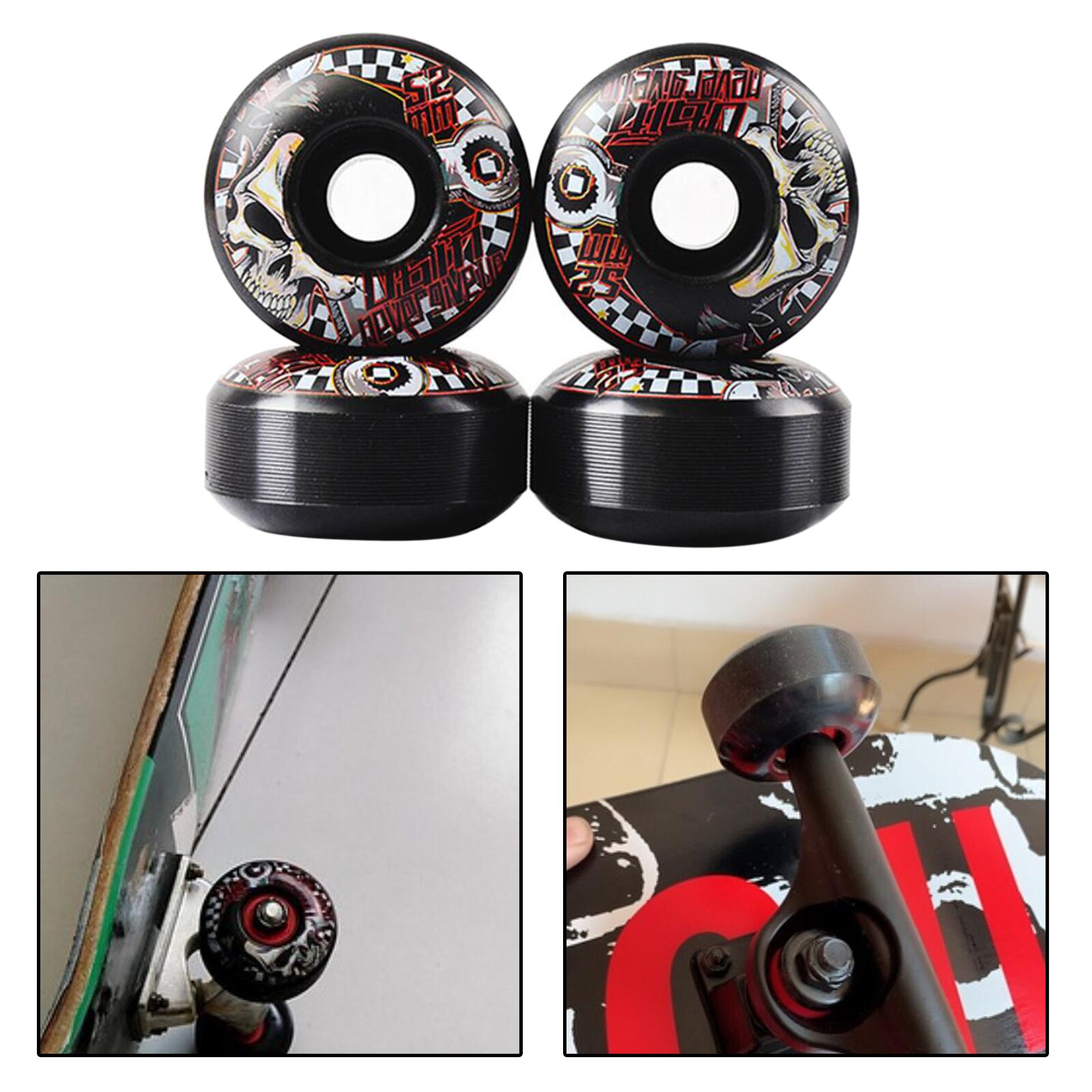 Roues de Skateboard 51D 52x30mm, 4 pièces, antidérapantes