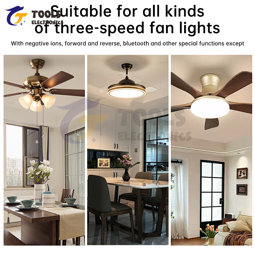 Fan Light Remote Control Kit Replacement Universal Fan Light Controller 3-Speed & Timing For Ceiling Fan Light Household