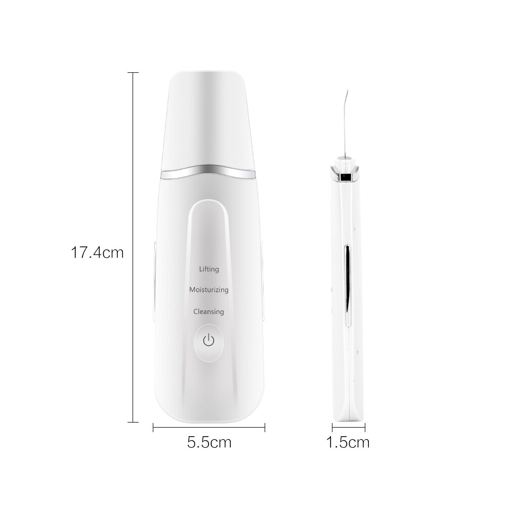 Ultrasone Ion Huid Scrubber Oplaadbare Microdermabrasie Diepe Reiniging Hoge Frequentie Trillingen Gezicht Peeling Massager Spa