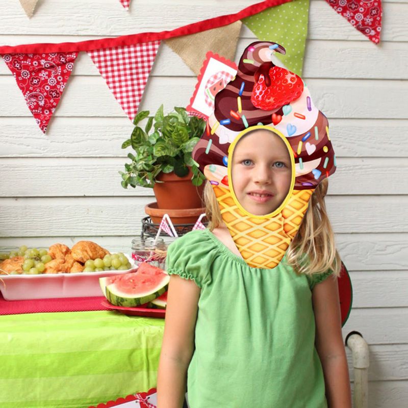 Unisex rolig frukt mat mössa mask halloween fest cosplay huvudbonader huva hatt karneval huvudbonad dekor