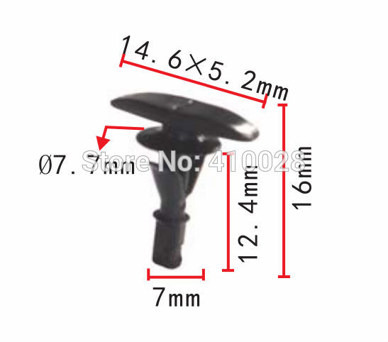 shhworldsea 100PCS panel wykończenia drzwi samochodu uchwyt weatherstrip retainer panel wykończeniowy klips tylnej klapy dla jeep dla toyota: Brązowy