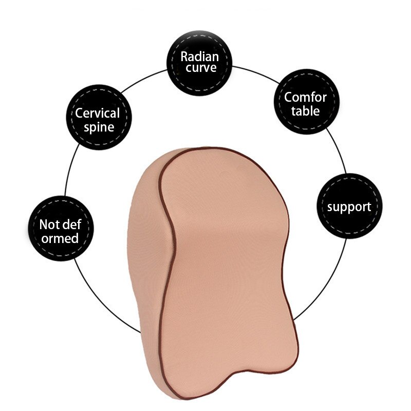 Auto Nek Kussen 3D Traagschuim Hoofdsteun Auto Kussen Zacht Ademend Kussen Voor Slapen In De Auto