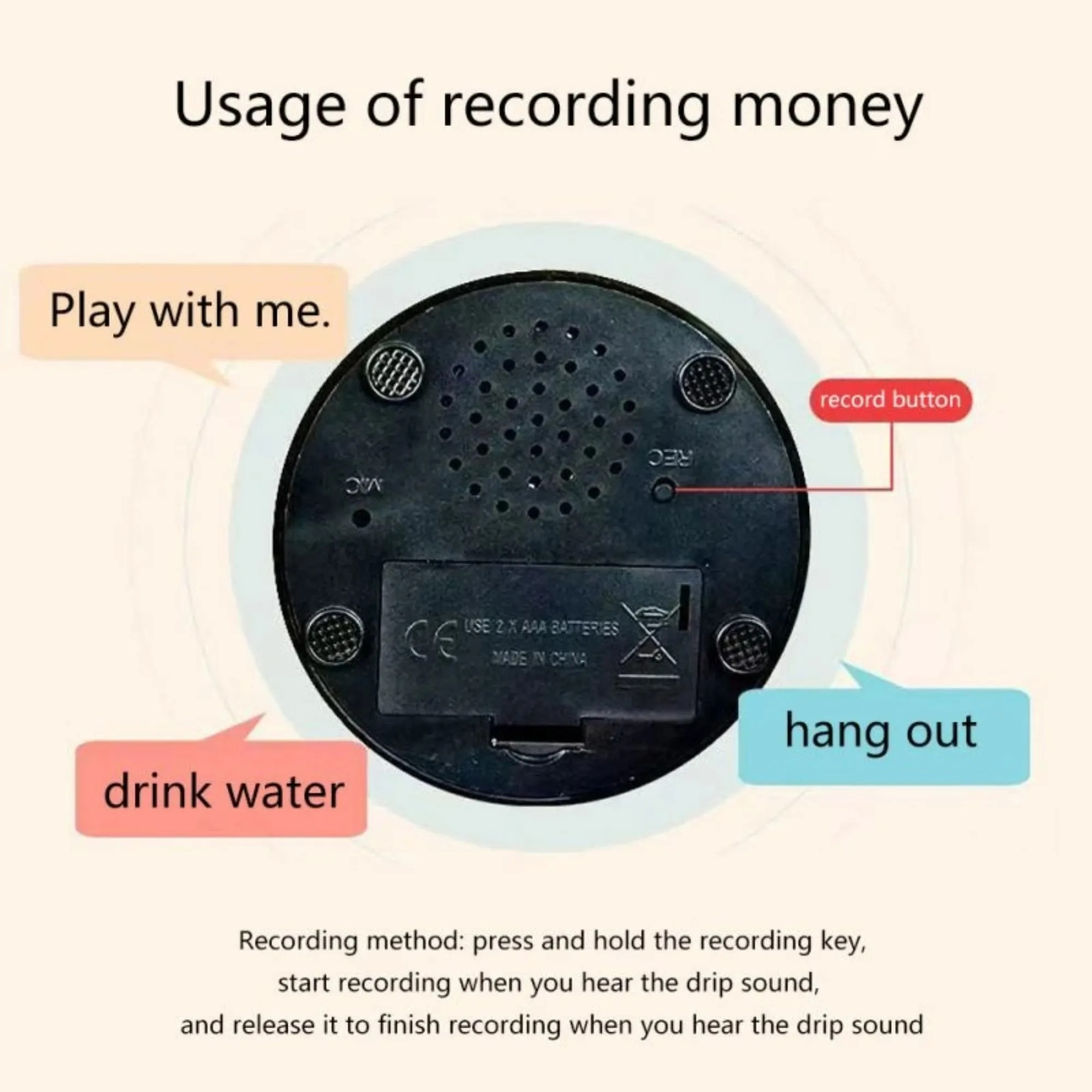 Dog Communication Buttons Voice Recording Button for Pet Training Buzzer 30 Second Record Playback Funny for Talking Pet