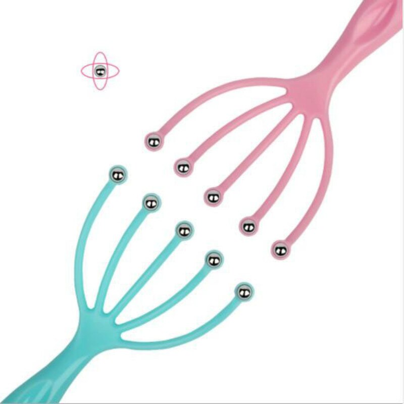 Five Finger Head Relax Massager Steel Ball Massager Hair Held SPA Scalp Neck Stress Relief Massage Claws Release Head Physician