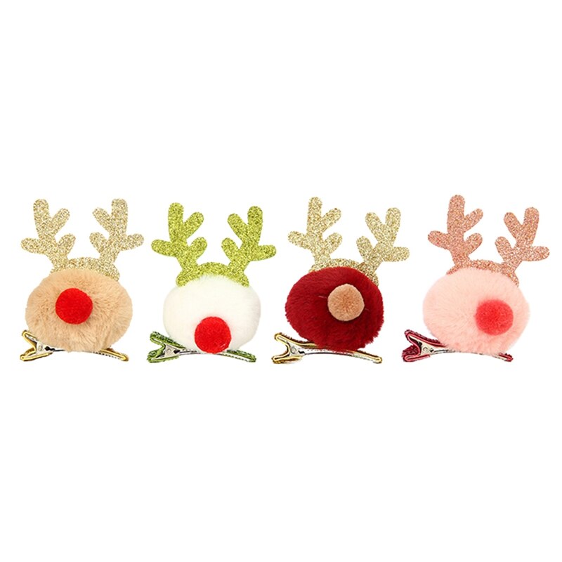 Christmas Headdress/Plush Hair Clip/Antler Hairpin/Santa Barrette/Kids /Christmas Decoration/Christmas Head Buckle