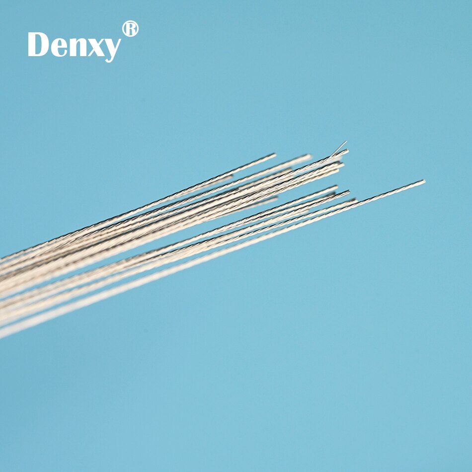 60 stücke Denxy Zahn Twist Draht 6 draht Koaxialkabel Draht Kieferorthopädische Drahtbogen Zahn Ligatur Draht Kieferorthopädische Halterung Zahn Hosenträger x