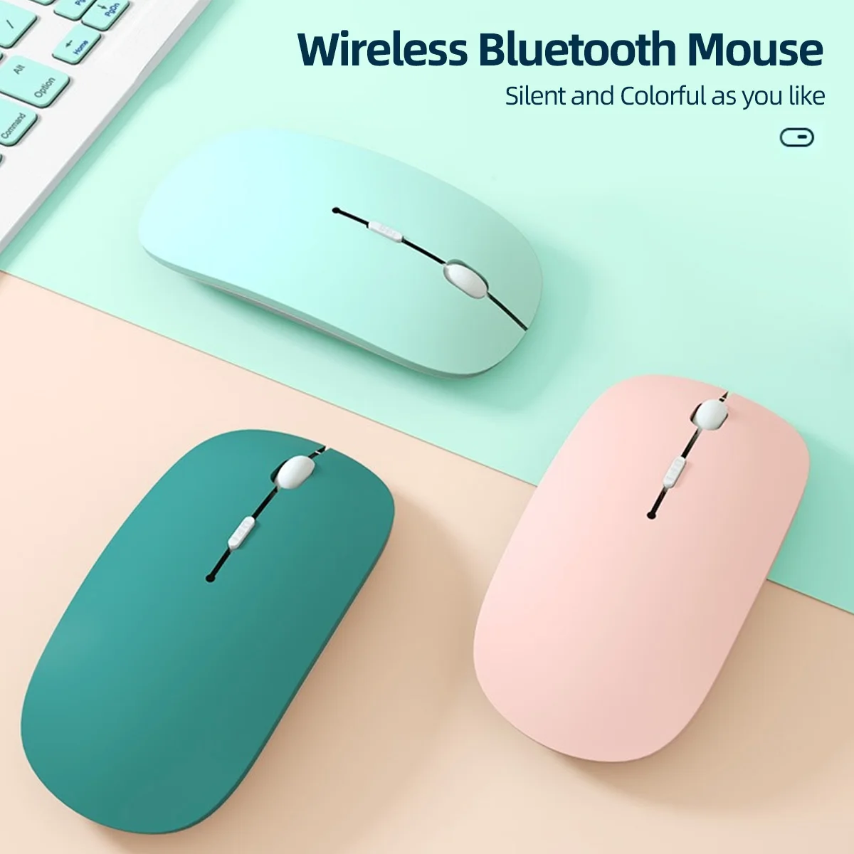 Draadloze Bluetooth-compatibele muis Draagbare ergonomische computermuizen voor laptop iPad Tablet PC Mobiele telefoon Kantoorgamingmuis