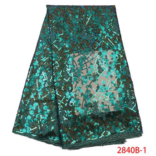 Organza Lace Fabric Fabric French Net Embroidery Sequins Tulle Fabric Lace for Wedding Dresses KS2840B-3: Picture 1