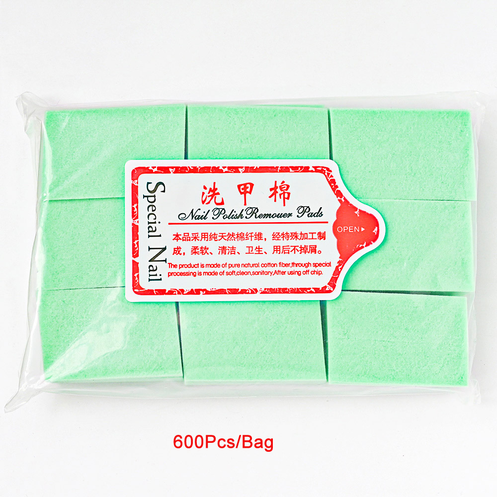 Almohadillas de algodón para uñas, toallitas limpiadoras de esmalte de Gel, manicura y pedicura, sin pelusa, 100/500/1000 piezas: Verde militar