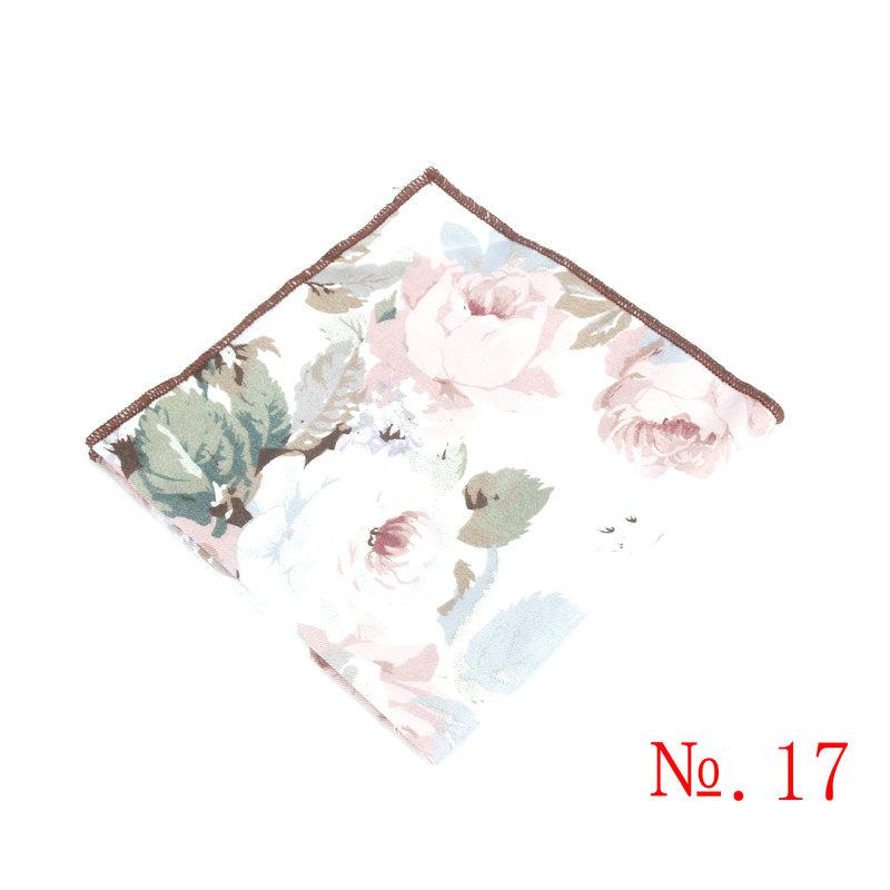 Retro zakdoeken voor kinderen, vintage katoenen zakdoeken, herenpochetten, kinderbloemenprint, casual vintage zakdoeken: 17