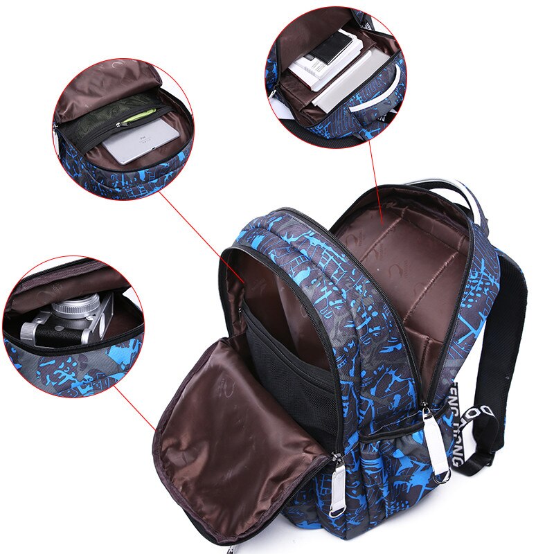 Schoolrugzak voor jongens, middelbare schooltassen, studentenrugzak, reistas voor mannen, laptoptas, rugzak voor mannen, boekentas