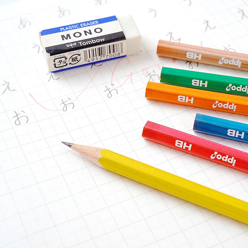 Tombow ipppo student pencils  hb 2b eenvoudige potloden kawaii houten kinderpotloden japanse schoolbenodigdheden