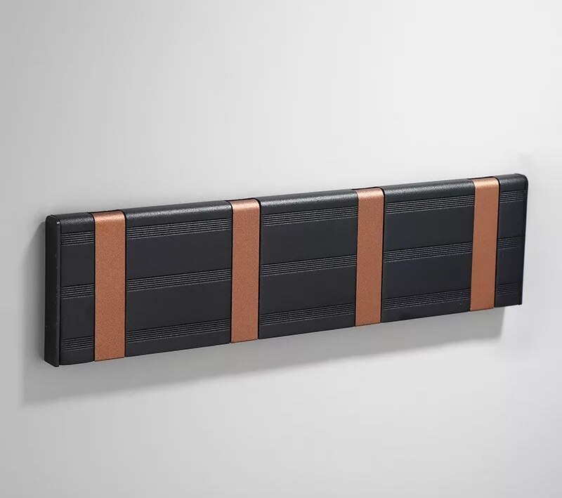 Schwarz kreative unsichtbar haken, raum Aluminium eintrag haken, versteckte haken, klapp haken, 1-5 haken.: Kaffee Farbe 4 Haken