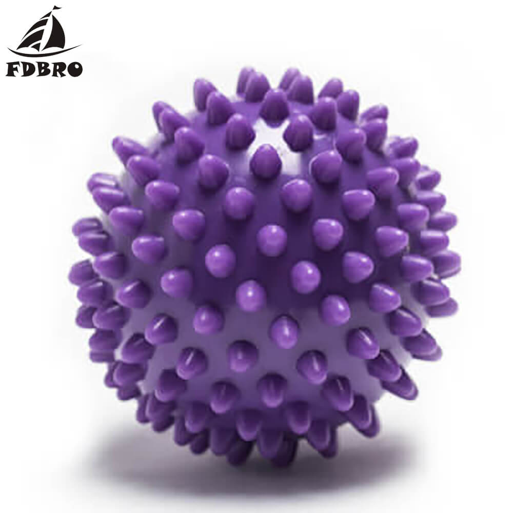Fdbro 7cm pvc såler pinnsvin sensorisk trening grip ballen bærbar fysioterapi ball fitness pvc hånd massasje ball gratis innlegg: Lilla